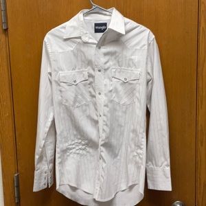 Wrangler Button Down Shirt Men's Casual long sleeve collared size S